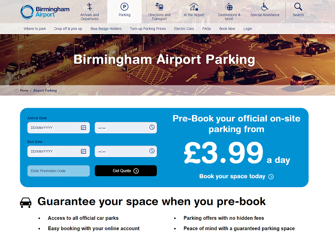 Birmingham Airport Parking Discount Codes, Sales & Cashback Offers